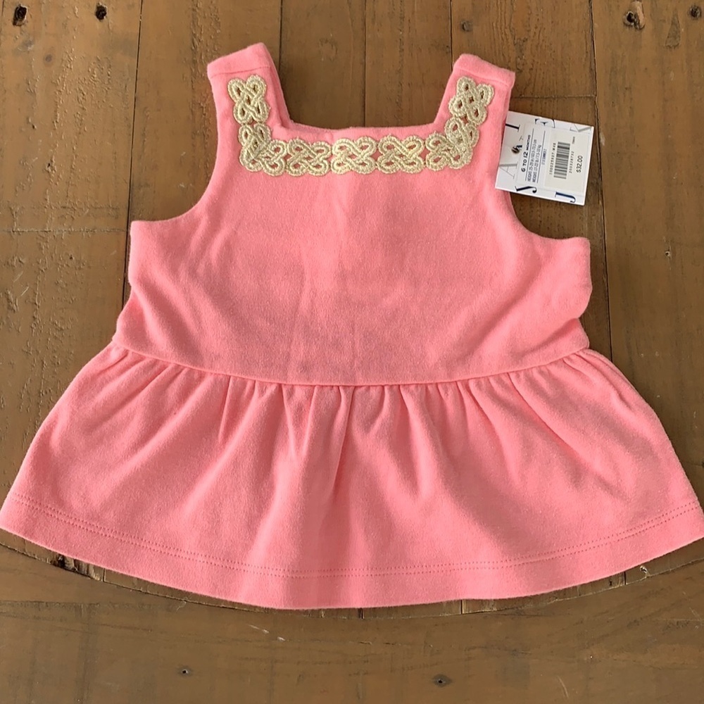 Janie and jack square neck peplum top